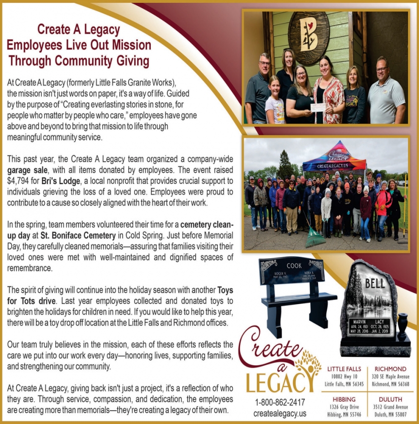 Create a Legacy