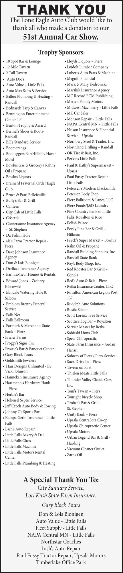 Lone Eagle Auto Club