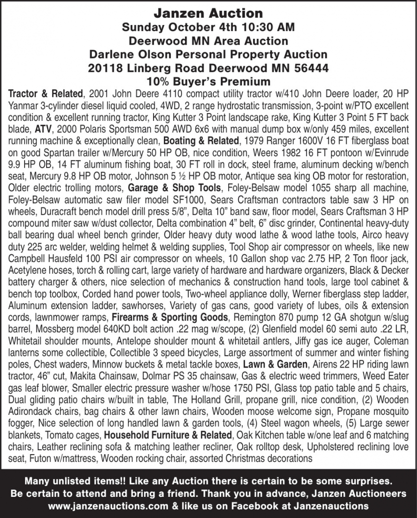 Janzen Auctions