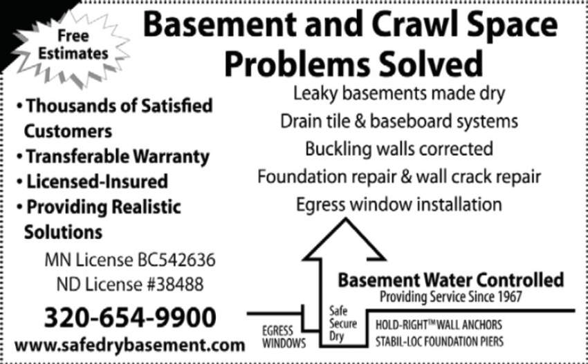 Basement Water Controlled
