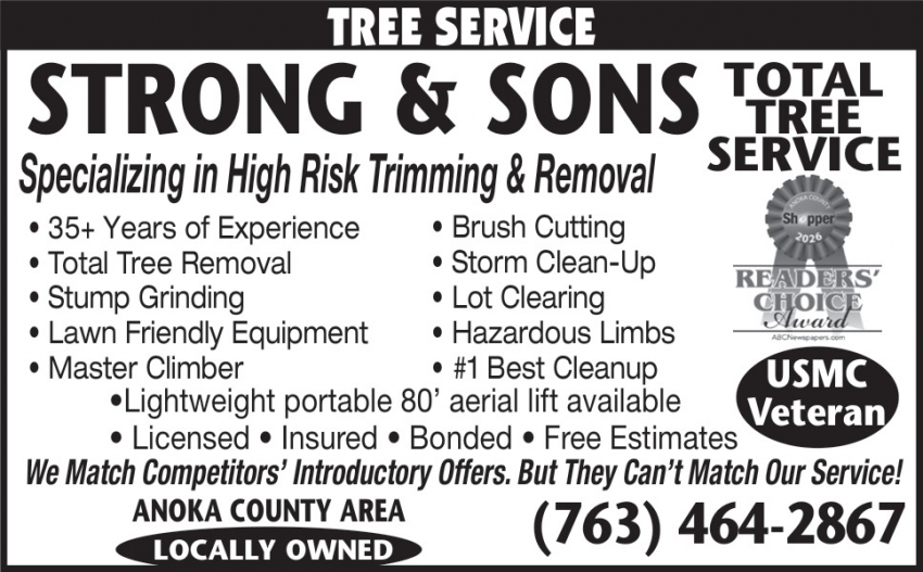 Strong & Sons Total Tree Services