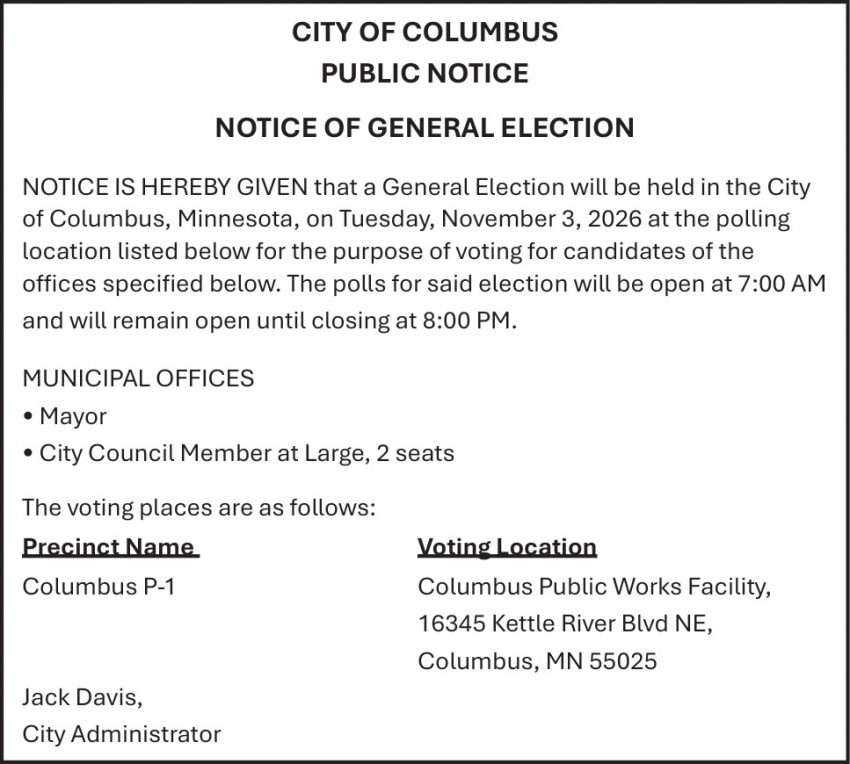 City Of Columbus