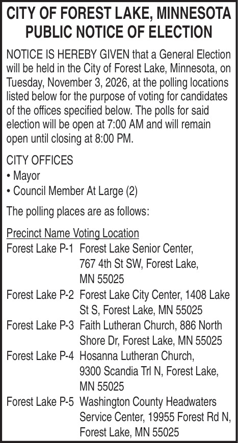 City Of Forest Lake