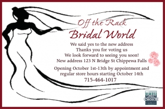 Off the rack hot sale bridal consignment