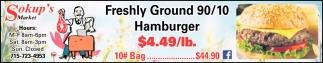 Freshly Ground 90/10 Hamburger