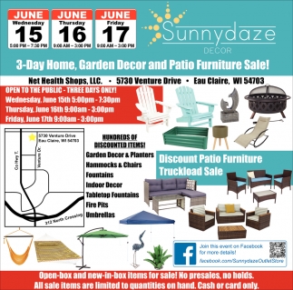 3-Day Home, Garden Decor and Patio Furniture Sale
