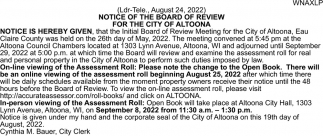Notice Of Board Review