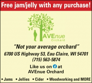 Free Jam/jelly with Any Purchase!