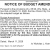Notice of Budget Amendment