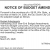 Notice of Budget Amendment