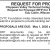 Request for Proposals