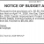 Notice of Budget Amendment