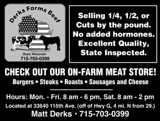 Check Out Our On-Farm Meat Store!