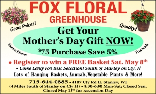 Get Your Mother's Day Gift Now!