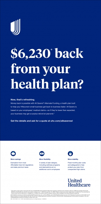 $6,230 Back From Your Health Plan?