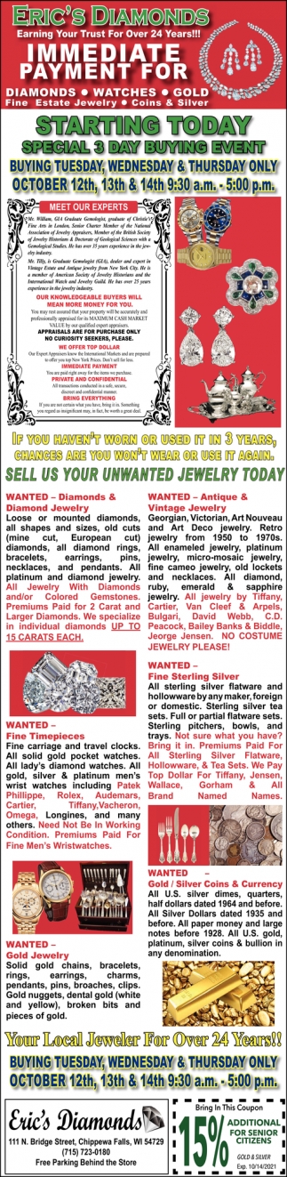 Sell Us Your Unwanted Jewlery Today