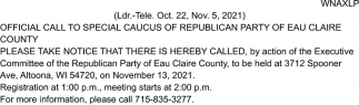 Special Caucus of Republican Party of Eau Claire County