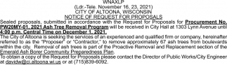 Notice Of Request for Proposals
