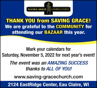 Thank You From Saving Grace!