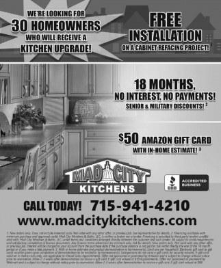 Free Installation on a Cabinet Refacing Project!