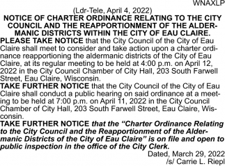 Notice of Charter Ordinance