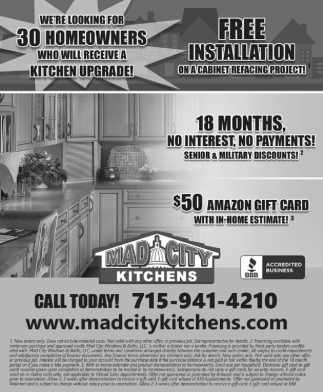 Free Installation on a Cabinet Refacing Project!