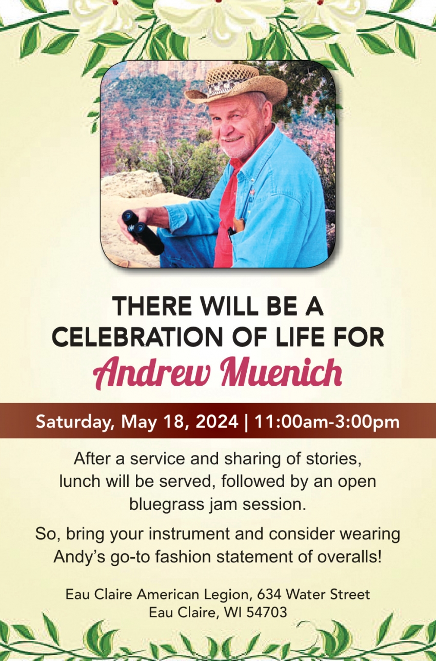 Andrew Muenich Celebration of Life