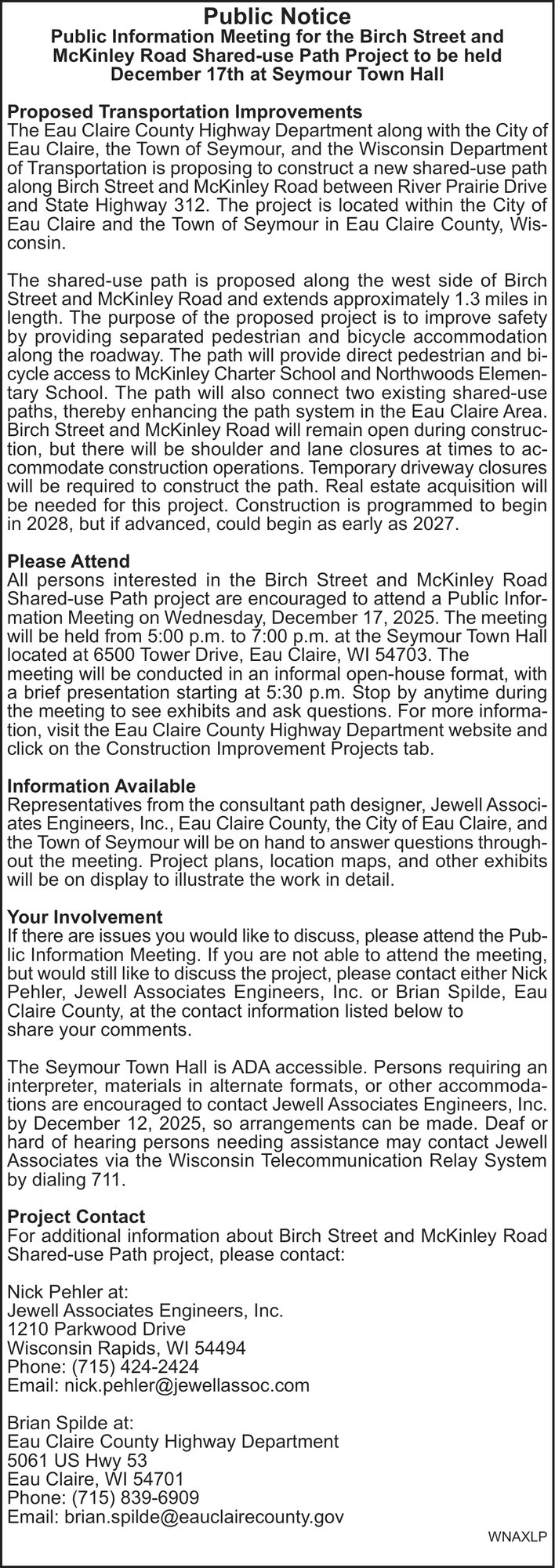 Eau Claire Highway Department