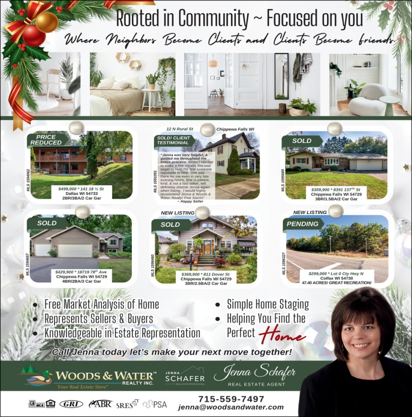 Jenna Schafer - Woods & Water Realty Inc. 