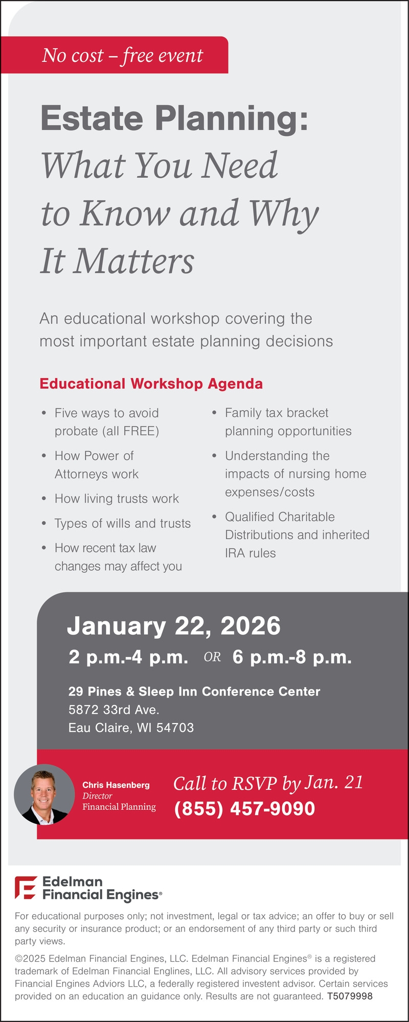 Estate Planning: What You Need to Know and Why It Matters (January 22, 2026) 