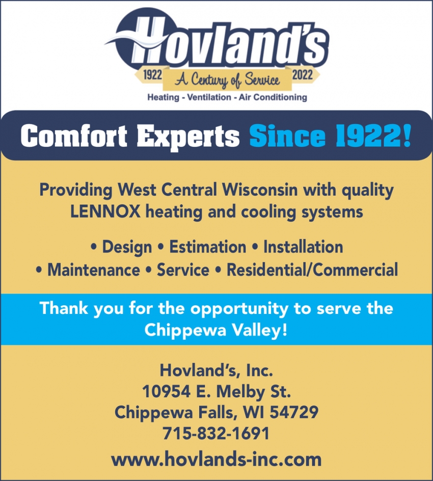 Hovland's, Inc
