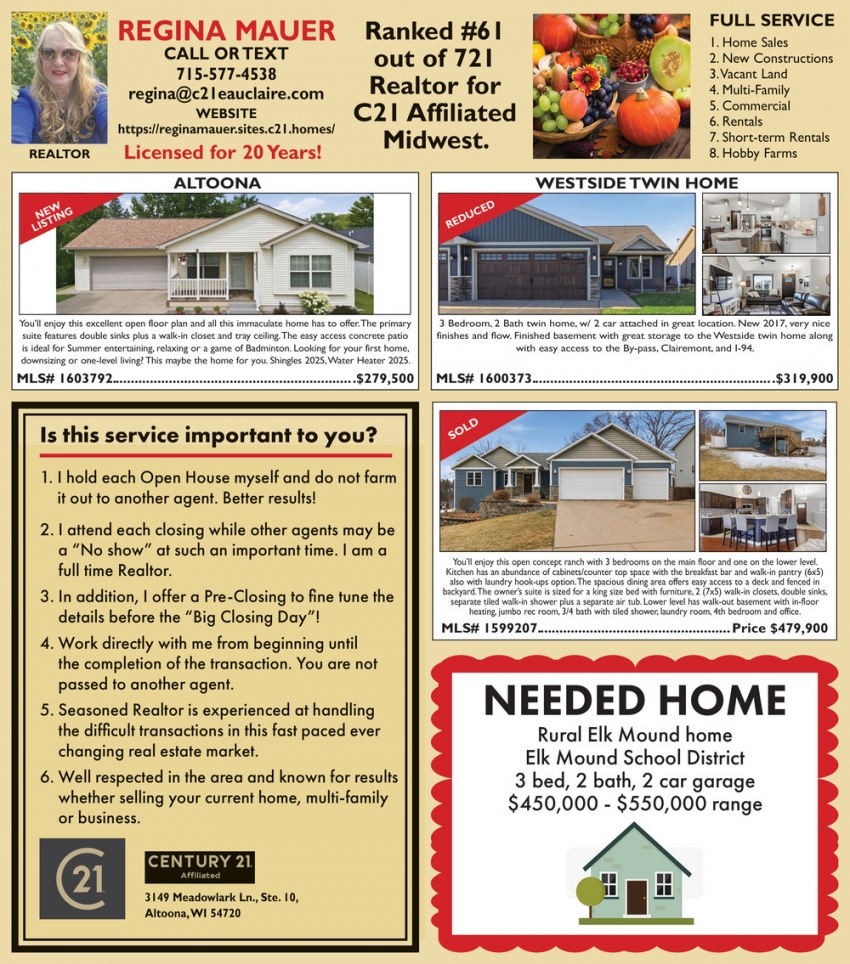 Regina Mauer - Century 21 Affiliated
