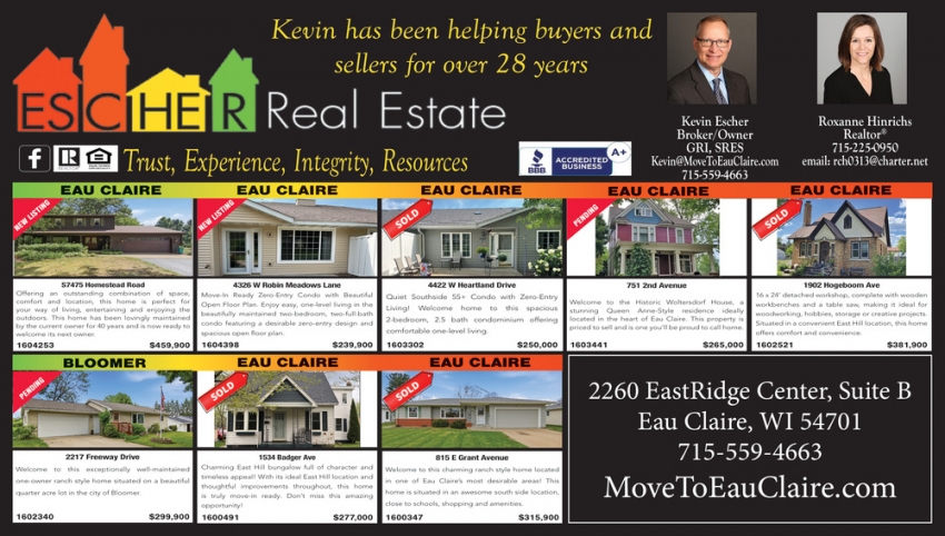 Kevin Escher - Roxanne Hinrichs - Escher Real Estate