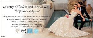 country bridals and formal wear