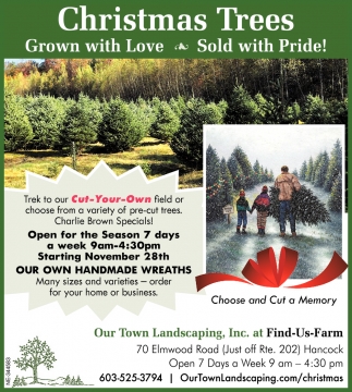 Christmas Trees Our Town Landscaping Inc Hancock Nh