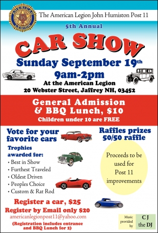 Car Show, John Humiston American Legion Unit 11, Jaffrey, NH