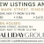 New Listings and Open Houses