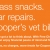Class Snacks. Car Repairs, Cooper's Vet Bills