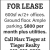 For Lease 600sd W/2+ Offices