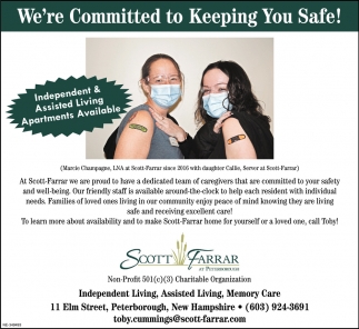 We're Committed To Keeping You Safe!