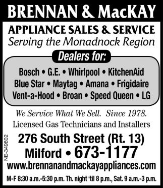 Appliance Sales & Service
