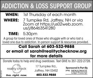 Addiction & Loss Support Group