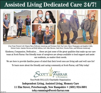 Assisted Living Dedicated Care 24/7!