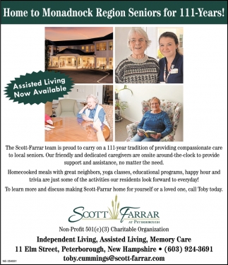 Assisted Living Now Available
