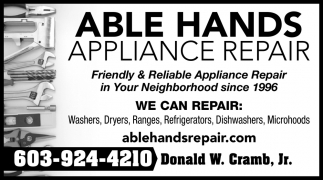 We Can Repair Washers, Dryers, Refrigerators