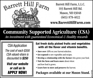 Community Supported Agriculture