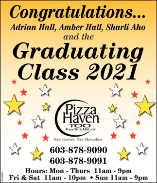 Congratulations Graduating Class 2021