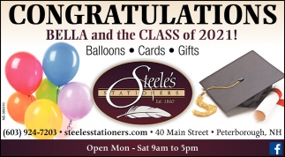 Congratulations To Bella And The Class Of 2021