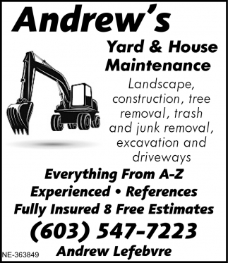 Landscape, Construction, Tree Removal, Trash And Junk Removal