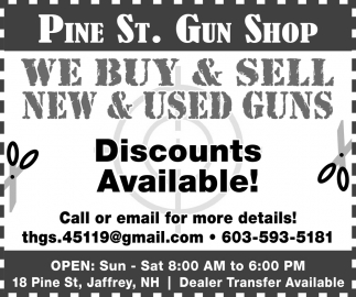 We Buy & Sell New & Used Guns